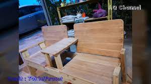 Palet bekas di susun sedemikian rupa. Kerusi Kayu Pallet Youtube