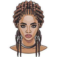 African Woman With Flowers