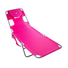 Ostrich Chaise Lounge Folding Portable Sunbathing Poolside Beach Chair Pink Walmart Com Walmart Com