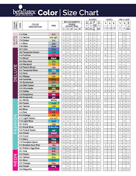 betallatex colour chart product size comparison and beauty