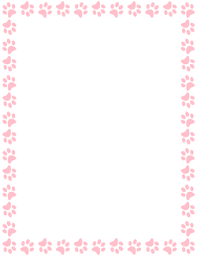 Black And White Paw Print Border Free Animal Borders Pink Paw Print Gold Paw Print Paw Print