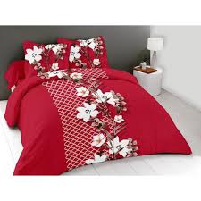 Taie d'oreiller en percale, en coton, en satin, notre sélection de taies d'oreiller pour un sommeil confortable ! Home Deco Parure De Draps 4 Pieces Drap Plat Drap Housse 2 Taies D Oreiller Tresse Rouge Cdiscount Maison