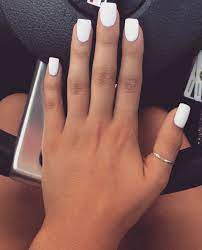 So, they coat the nails with hard and durable layer and function to beautify for your long nails, shape them into a square shape, paint them a bold white. Fall 2014 Nail Trend Matte Nails White Acrylic Nails Cute Acrylic Nails Square Acrylic Nails