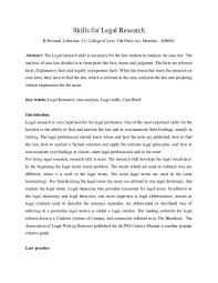 Legal research process 7 secondary sources: Doc Skills For Legal Research R Perumal Academia Edu