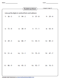 Sign up for ixl & start learning now! 2 Digit Minus 1 Digit Subtraction Worksheets