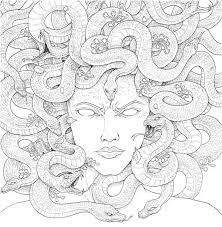 Character surfacing artist tangent animation. Gorgon Coloring Book Pages Medusa Tattoo Coloring Books