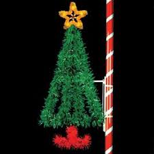 Vintage 1993 santa claus north pole light musical christmas decoration with box. Pole Decorations Pole Mounted Christmas Decorations