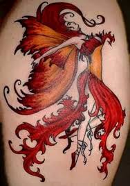 The first style depicts innocent young fairies in a friendly and colorful way. 14 Whimsical Fairy Tattoo Design Ideas
