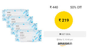 Amazon Brand Solimo Refreshing Wet Wipes Ocean Breeze 30 Pieces Pack Of 4 Wet Wipe Wipes Ocean Breeze