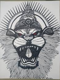 Line Art Lord Narasimha Swamy By Lavanya Art Line Art Drawings Our easy drawing ideas are based on simple lines and shapes. lord narasimha swamy by lavanya
