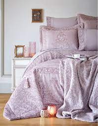 Karaca home çift kişilik nevresimler. Karaca Home Valeria Prime 2018 Gul Kurusu Yatak Ortusu Karaca Home