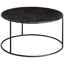 Sanborn modern industrial handcrafted mango wood coffee table, natural and black. Americana 32 Wide Round Iron Coffee Table By Jamie Young 11r13 Lamps Plus
