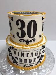 30th Birthday Cupcakes Black And Gold 30th Birthday Vintage Dude Cake Colors Gold White And Black Two Tier Round Cake Birthday Cakes For Men Vintage Birthday Cakes 30th Birthday Cakes For Men