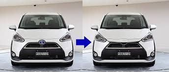 drnvnob sienta 01 トヨタ シエンタのフェイスをスタイリッシュにみせるノブレッセのマークレスkitに注目 の画像 ドレスアップ カスタマイズ スタイルワゴン ドレスアップナビ カードレスアップの情報を発信するwebサイト シエンタ トヨタ フリード