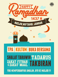 Ramadhan 1437 H Poster Desain Poster Desain Grafis Seni Islamis