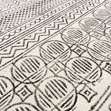 Black And White Boho Rug 8x10 White Black Cotton Block Print Area Accent Dhurrie Rug Woven Flat Weave 3 X 5 To 8 X 10 Ft Dhurrie Print Rugs Woven Rug Dhurrie Rugs Flat Weave