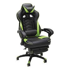 Respawn 110 Racing Style Leather Gaming Chair Greenblack Office Depot Pc Gaming Chair Gaming Chair Leather Chair