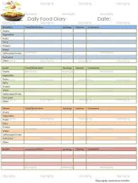 Daily Food Diary Tracker Food Diary Template Food Diary Food Log