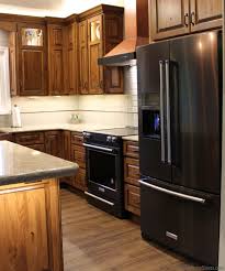 black stainless steel kitchenaid