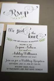 Wedding Reception Invitation We Tied The Knot Elopement Announcement Reception Invitations Wedding Reception Invitations Handmade Wedding Invitations