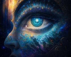 visionary art anatomy of awe neurobiology of transcendence cosmic consciousness painting spirit explosion, AI generated