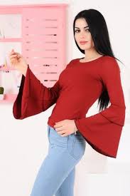 Bluz Kollari Cift Volan Kirmizi Bluz Gunluk Armine Abiye Modavigo Tesettur Butik Style Firsat Kadin Tarzi Aksesuar Elbise Genc Moda Kadin Bluz