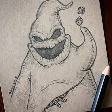 Oogie Boogie Draw Drawing Sketch Doodle Illustration Art Artwork Fanart Nightmar Scary Drawings Creepy Drawings Nightmare Before Christmas Drawings