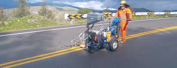 equipo airless pintura tráfico.