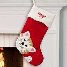 10 fun stocking stuffers for cats | stuffers for stockings. Personalized Embroidered Cute Cat Christmas Stocking Imallshoppe Com