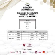 Each team will play each other twice during the qualifying phase, with three windows set to take place, with the final window occurring in february 2021. Samuel Ali Rico Fiba 5 5 Asia Cup Qualifier Qatar S Facebook