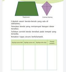 Check spelling or type a new query. Kunci Jawaban Tema 8 Kelas 3 Halaman 11 12 13 Buku Tematik Subtema 1 Pb 1 Benda Berbentuk Bangun Datar Metro Lampung News