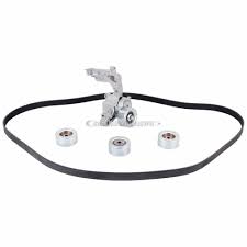 The serpentine belt on a toyota sequoia is made to coordinate the centrifugal forces of the motor with the accessories mounted to it, such as the power steering pump, alternator, water pump and air conditioning compressor. Toyota Tundra Serpentine Belt And Tensioner Kit Oem Aftermarket Replacement Parts