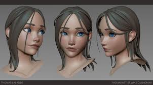 Girl Sculpt 1 By Thomas Lalande Portrait 3d Cgsociety Zbrush Character Zbrush Zbrush Hair
