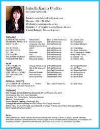 Passionate musical actor featured in numerous broadway productions. Acting Resume Template Google Docs