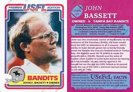 John Bassett 1984 USFL Custom Card Tampa Bay Bandits Owner