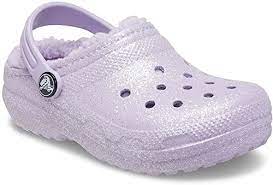 Crocs Unisex Child Kids Classic Lined Warm And Fuzzy Slippers For Kids Clog Lavender Glitter 4 Toddler Us Amazon Com Br