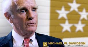 Major General (Ret.) Michael Davidson from Kentucky: "We spend a lot of  time pampering racehorses where I'm from. If a thoroughbred stumbles coming  out...