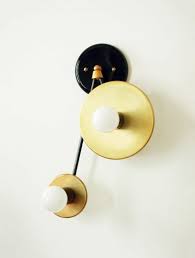 Black And Gold Light Fixture Mur Moderne Sconce Double Brass Lamp Wall Light Fixture Etsy