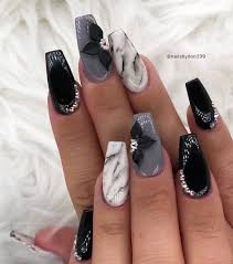 Attractive Acrylic Black Coffin Nails Designs The Most Beautiful Black Winter Nails Ideas Stylish Belles Gold Glitter Nails Black Coffin Nails Coffin Nails Designs