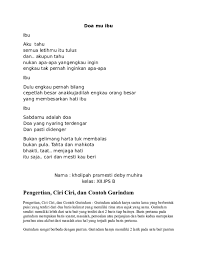 Contoh Puisi 2 Bait 4 Baris Tentang Ibu Kt Puisi