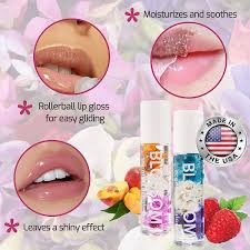 More images for roll on lip gloss with flowers inside » Amazon Com Blossom Lip Gloss Roll On Lip Gloss Infused With Real Flowers Juicy Peach And Raspberry Flavors 2 X 20 Fl Oz Flower Lip Gloss Set For Teens Natural Lipgloss Sets For Teen Girls Beauty