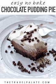 This No Bake Chocolate Pie Is Quick Easy And Loved By Chocolate Lovers Made With Pudding And Chocolate Pudding Desserts Desserts Chocolate Dessert Recipes