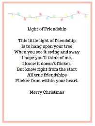 Light Of Friendship Poem Google Search Friendship Ornaments Friendship Poems Friendship Printables