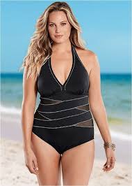 Black And White One Piece Swimsuit Plus Size Shops Young Plus Size Clothing Online Shopping For Plus Size Womens Clothing Halter One Piece Swimsuit One Piece Black And White One Piece