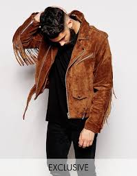 Asos Reclaimed Vintage Suede Biker Jacket With Fringing Suede Biker Jacket Hipster Mens Fashion Fringe Leather Jacket