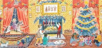 A Christmas Card By Emily Sutton Fireplace Drawing Christmas Art Fireplace Pictures