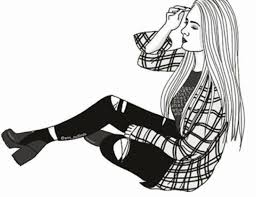 Black And White Outline B W Black And White Black White Drawing Girl Outline Outlines Dessins De Fille Filles Swag Dessin Noir Et Blanc