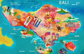 Funny Map Of Bali Voyage Bali Bali Indonesie Paysage