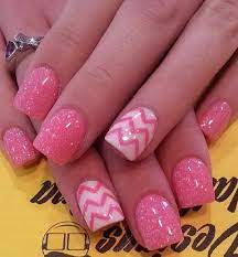 Enjoy this lush floral ensemble on your nails. 50 Trendy Pink And White Nails For 2020 Stylinggo