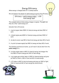 Calculating Efficiency Teaching Resources Teaching Resources Efficiency Teaching